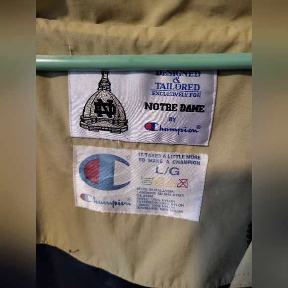 Vintage Champion Notre Dame Jacket- Size Large - Picture 2 of 7